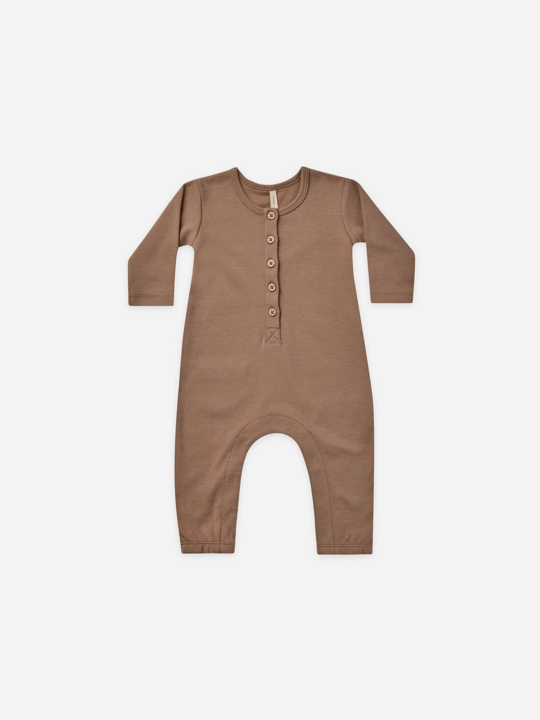 QUINCY MAE LONG SLEEVE JUMPSUIT IN COCOA