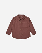 Load image into Gallery viewer, RYLEE &amp; CRU COLLARED LONG SLEEVE SHIRT IN MAHOGANY
