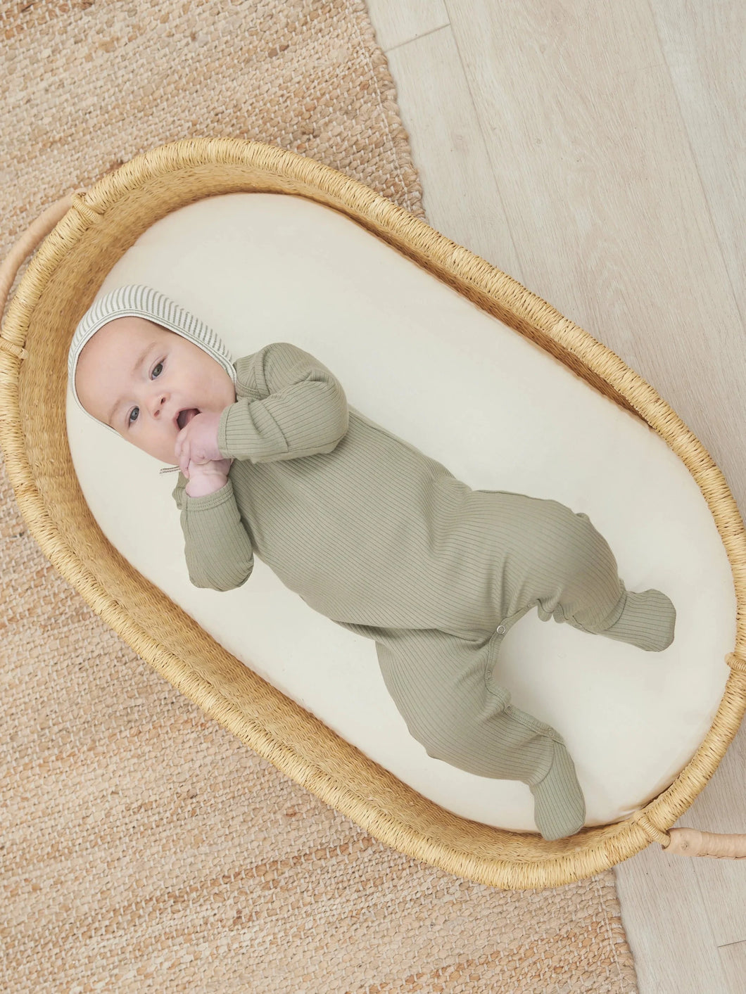 QUINCY MAE FERN RIBBED FOOTIE