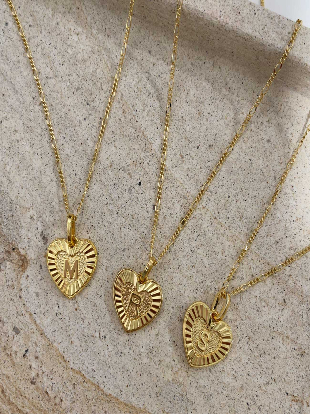 BRACHA HEART INITIAL NECKLACE