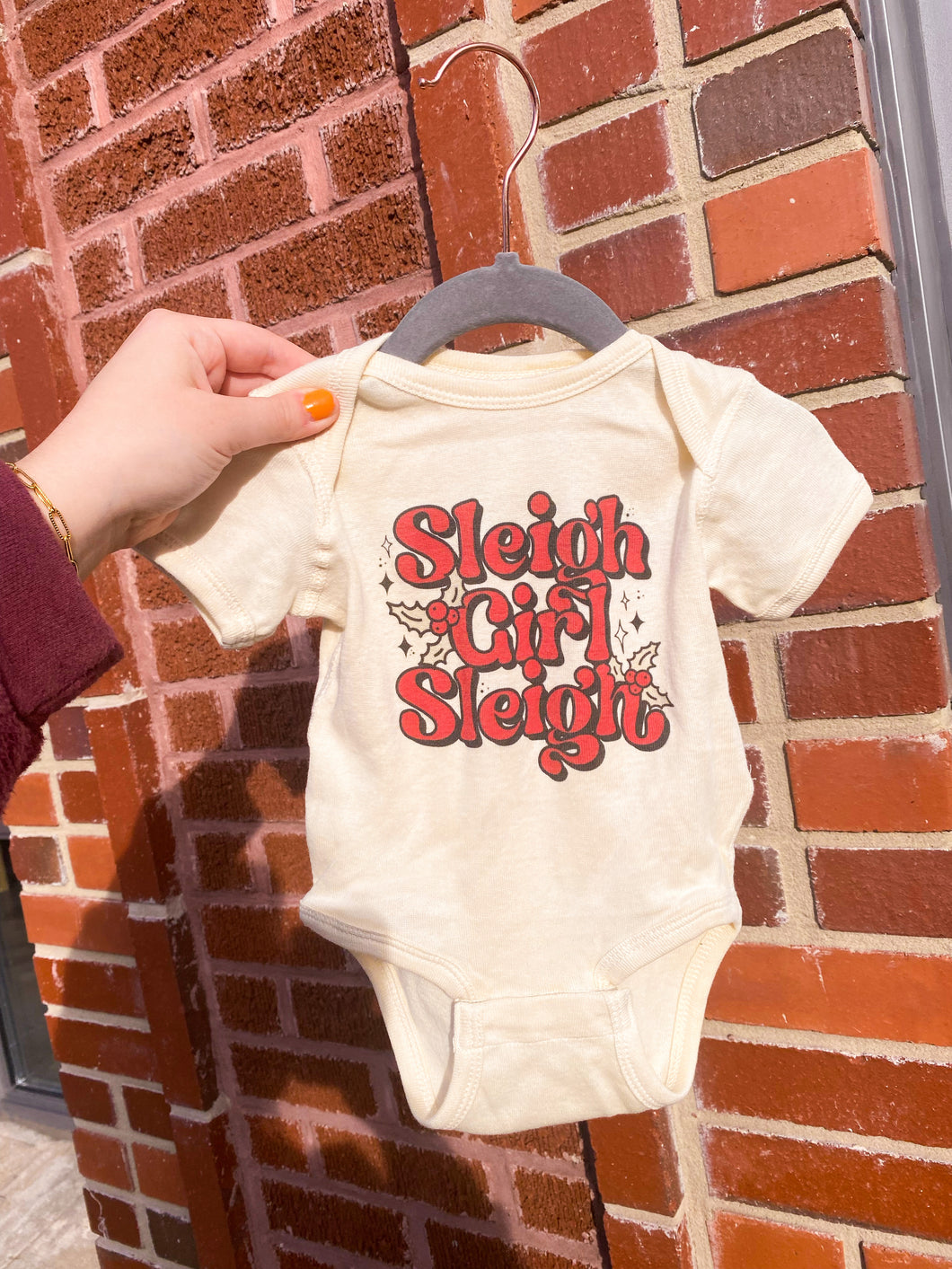 SLEIGH GIRL SLEIGH ONESIE